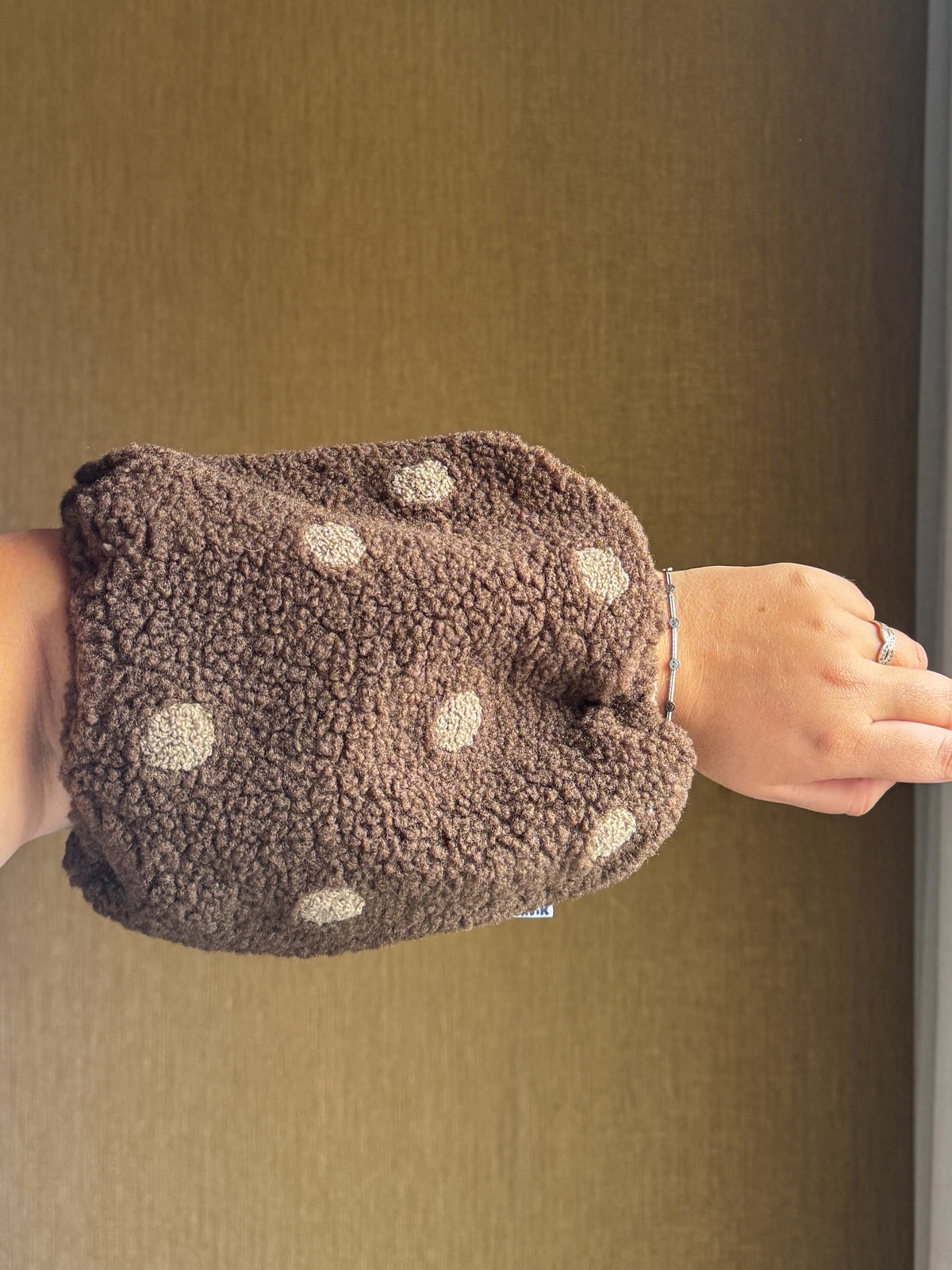 BRUNA - teddy snood polkadots