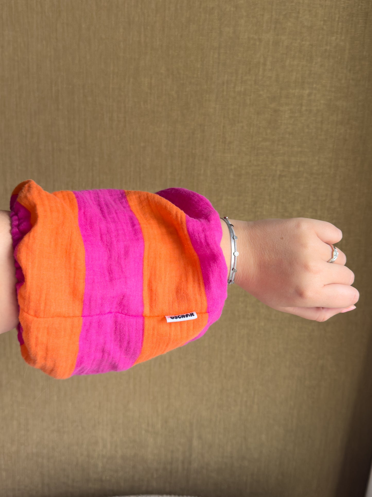 WOEZEL - SNOOD tetra oranje / roze (limited birthday collectie)