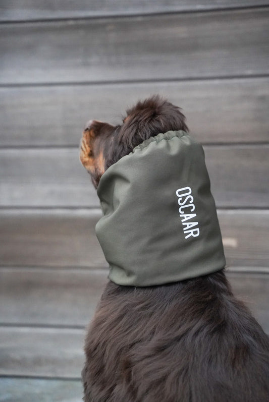 HUGO - Snood kaki waterafstotend, gepersonaliseerd