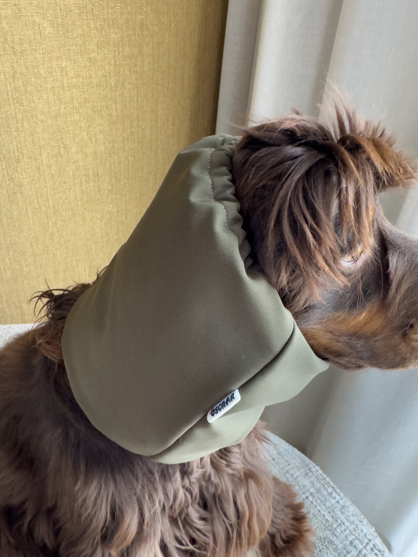 HUGO - Snood kaki waterafstotend, gepersonaliseerd