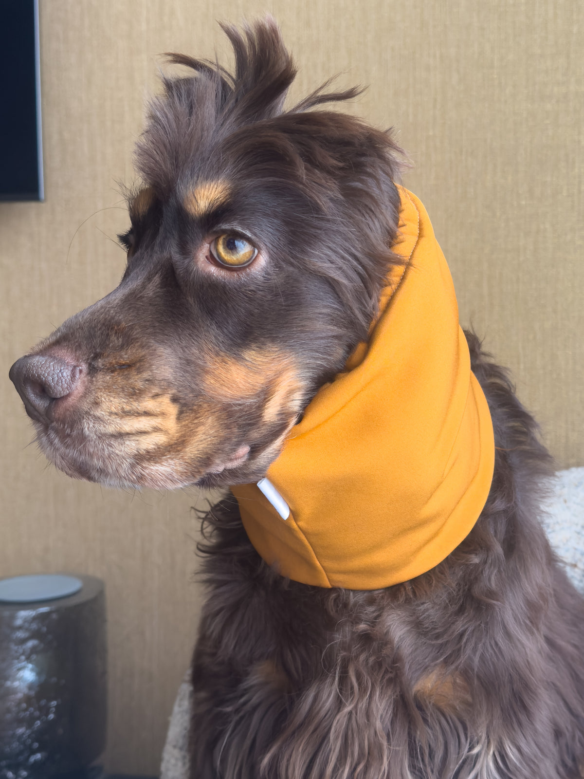 HENK - waterafstotende snood honing/oranje, gepersonaliseerd