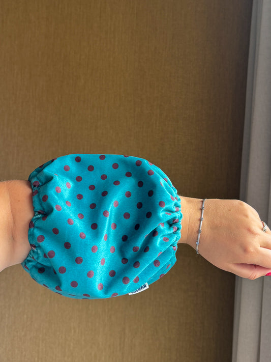 LOUISE - velvet snood polkadots