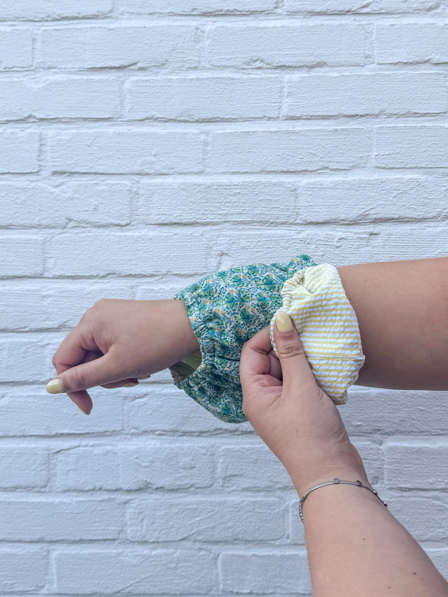 NATAN - reversible snood geel/groen