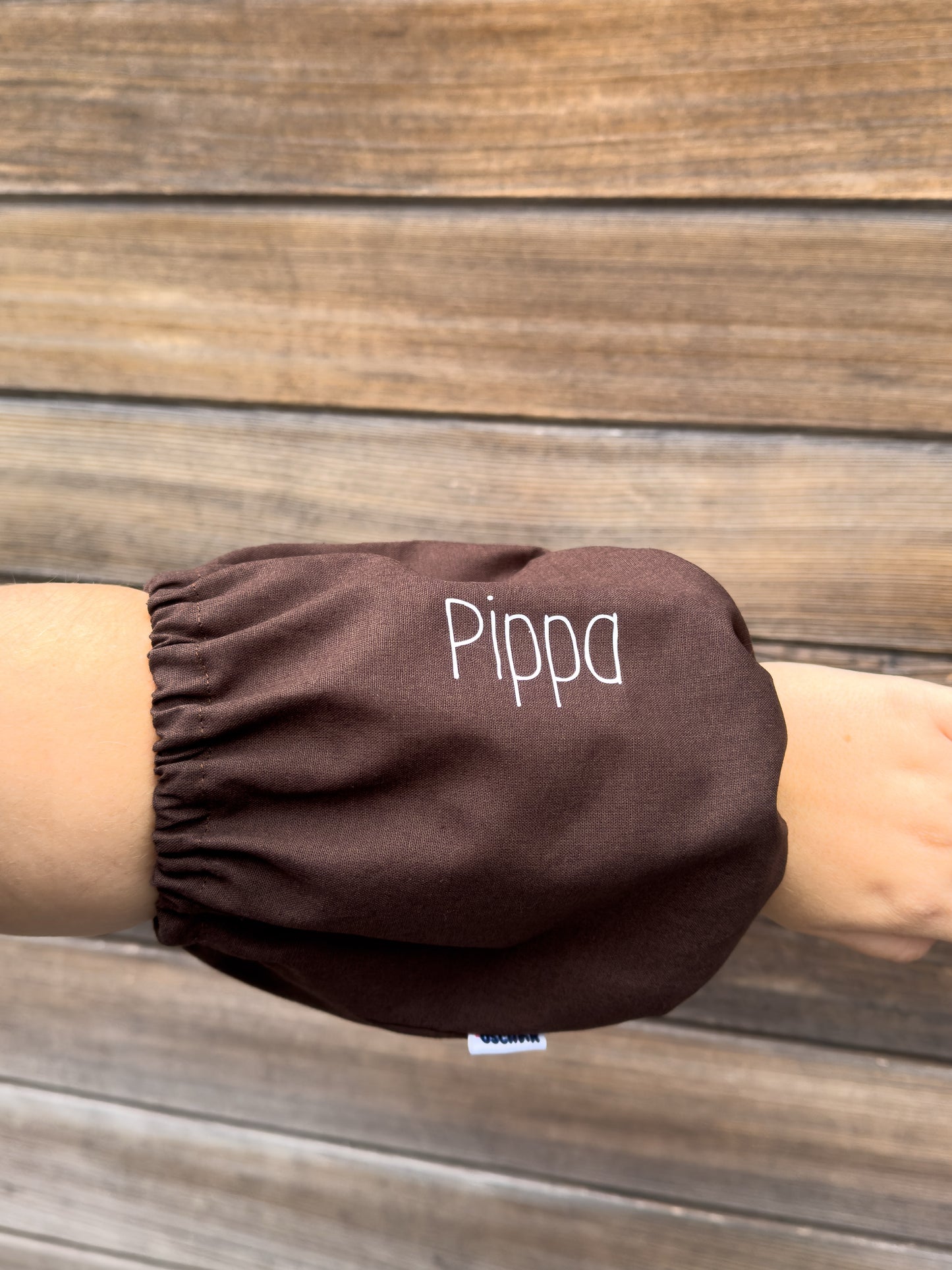 ANNE-SOPHIE - Snood bruin gepersonaliseerd