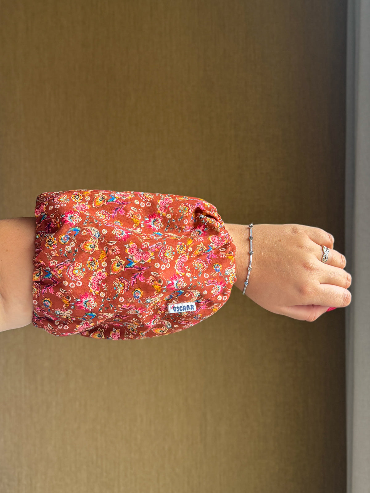 DIEN - katoenen snood bloemenprint, gepersonaliseerd