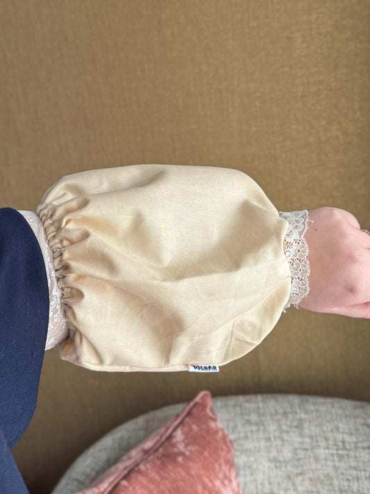 JEANNE - snood katoen beige gepersonaliseerd